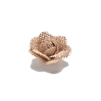 NOVO 6Pcs 4.5 cm Hessian Burlap Cvetje za Obrt Kmečka Poroka Dekoracija Darilo Pakiranje Debelo