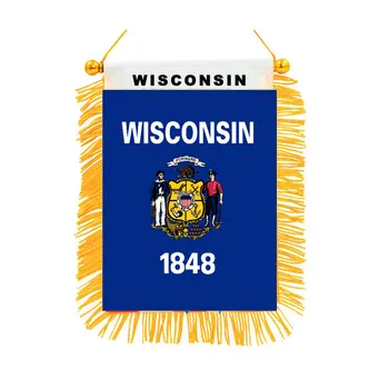 Visoka kakovost zastave, majhne stranke primeru dobave vzdušje opravljanja zastavo Wisconsin zastavo