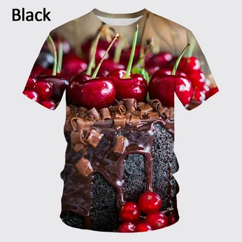 2022 Moških in Žensk 3d T-shirt Smešno Cake Sladica 3D Natisnjeni T-shirt za Moške, Modni Priložnostne T-shirt