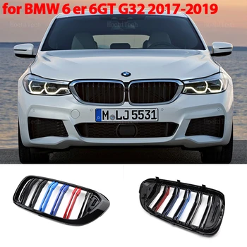 Spredaj Ledvic Maska za BMW serije 6 GT 6GT G32 2018-2020 Avto Styling Avto Zamenjava Dirke Rešetka Sijaj Črna