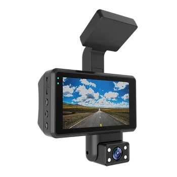3-palčni Vožnje Diktafon V avtu HD Nočno gledanje HD 360-stopinjsko 3-snemanje Tri-snemanje Zasebnih Model