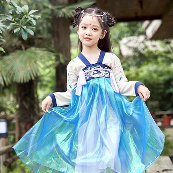 Baby pomlad in poletje za otroke Tang bo ustrezala Kitajski slog izboljšano obleko Tang bo ustrezala Kitajski slog Ru krilo nove deklice, stari Han
