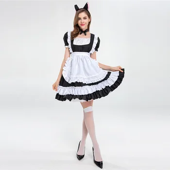 Odrasle Ženske, Plus Velikost Sweet Lolita Obleko Devica Enotno Cosplay Kostum Ženska Karneval Seksi Cosplay Obleko Gor
