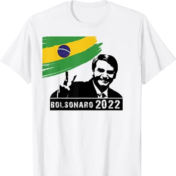 Bolsonaro Presidente Brazilski Bolsomito 2022 Brasil Flag Majica s kratkimi rokavi Nove Bombaža, Kratek Rokav, O-Vratu T-shirt Mens Priložnostne Vrh