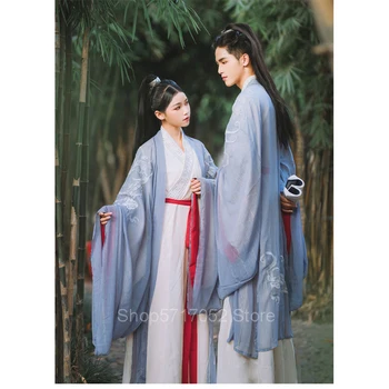 Moški Ženske Tradicionalno Kitajsko Tang Dinastije Pravljice, Cosplay Hanfu Obleko Odraslih Nekaj Orientalskih Stari Noša Ljudske Plesne Obleke