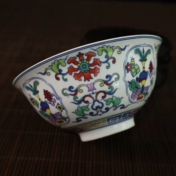 Lepe in Zanimive Kitajski Imitacije Old-style Pisane Rože iz Porcelana Sklede No. 2