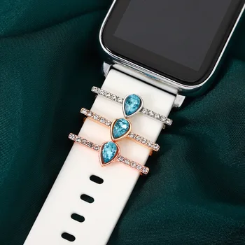 1pc Disney Gem Trak Okrasni Prstan za Apple Watch Band Čar, Nakit, Okrasni za Iwatch Silikonsko Zapestnico Dodatki