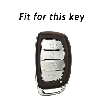 4 Gumbi Tipko Primeru TPU Avto Ključ Kritje za Hyundai Tucson Santa Fe Rena Sonata Elantra Creta Ix35 Ix45 I10 I30 I40 Keychain