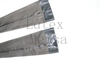 Naravno perilo latex nogavice v prozorno črni barvi za ženske