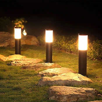 Sončne Valjaste Krajine Svetilke LED Prostem na Tleh-vstavljanje Vrt Lahka Nepremočljiva Sončna Trata, Nočne Luči za Osvetlitev Poti