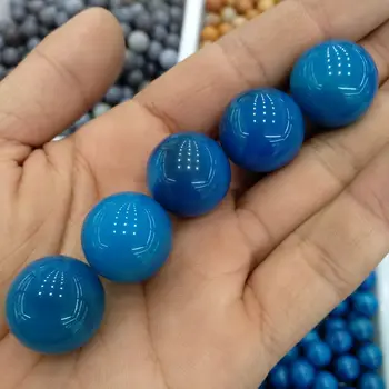 5PCS Modra Agate Žogo Kvarčni Kristal, Kamen Žogo Zdravilni Kamen Srečen Žogo Kamni in minerali