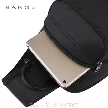 Oxford Krpo Prsih Vrečko Moda Casual Moški Messenger Bag Poslovna Torba USB Polnjenje Crossbody Vrečko