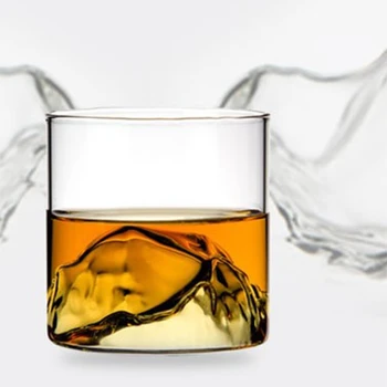 Whisky Očala 3D Gorah Dnu Steklo Material 200 ML Cocktail Skodelice Japonski Slog Steklene Skodelice za Palice Whisky Cocktail