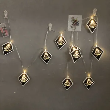 200 cm 10 žarnic/string Mubarak Ramadana Kareem Počitnice Dekor Strune luna Srce Stranko Poroko Dekor LED strune