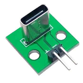 1Pcs Podatki Kabel za Polnjenje Jack Test Odbor s Pin Header 90-Stopinjski Vertikalni Tip C Ženski Moški Priključek Test PCB Board Adapter