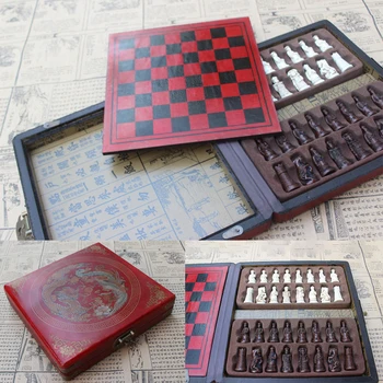 Šah Miniaturni Smolo Chessman Igre Premikanje Box Set Starševstvo Zabava