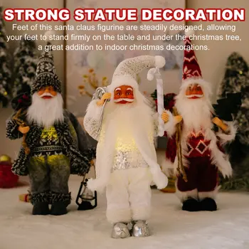 Stalni Santa Claus Zbirateljske Figurice Slika Bergle V Zaprtih Prostorih Doma Stranka Božični Okraski, Santa Ornament