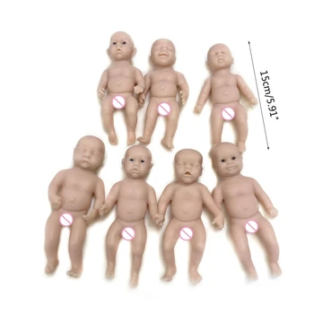 6palcev Simulirani Rodi Novorojenček Dojenček Začetku Izobraževalne Igrače, DIY Svoje Baby Doll Silikonski Bela Zarodek P31B