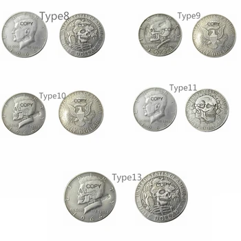 5 differents Stilov Skitnica 1964 Kennedy Pol Dolarja Silver Plated Kopija Kovanca