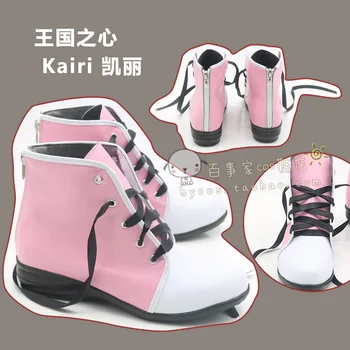 Kingdom Hearts 2 Kairi Roza Obleko Cosplay Kostum čevlji