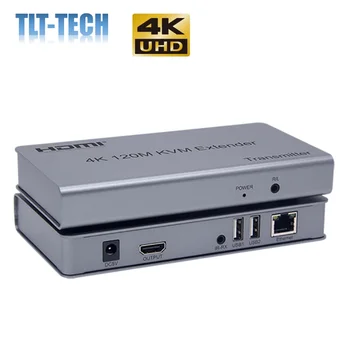 HD 4K 120 M KVM HDMI je združljiv Extender TX RX Podaljša @60HZ, 1080P Signal 120 M Z CAT5 RJ45/6/7 Kabel Lokalne Zanke-out + IR Daljinski