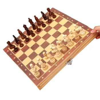 29 cm Magnetni Šah otroške Lesene Puzzle Namizje Interaktivna Igra Zložljiva Škatla za Shranjevanje Zbirateljskih Darilo za Rojstni dan XPY