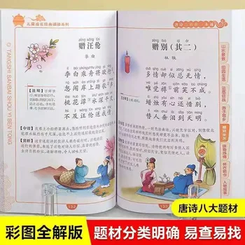 2 Knjige z Tang Poezija 300 Pesem Ci Otrok je Zgodba Barvno Sliko Trda vezava Klasičnih Kitajskih Libros Livros Manga Umetnosti