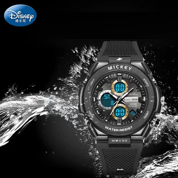 Disney Miki 50M Nepremočljiva Fant Dekle Dvojno LED Zaslona Otroci Šport Gledam ročno uro reloj deportivo hombre reloj digitalni montre