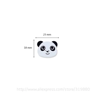 TIANXINYUE 23*18 mm panda lesenih Gumb Scrapbooking Naključno barvo Dveh Lukenj za Gumbe, Slikarstvo,DIY Pribor za Oblačila