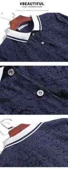 Modra Čipke Iz Votlih Dolgo Oplaščeni korejski Jeseni Eleganten Modni Bluze In Vrhovi Ženske Majice Oblačila 2022