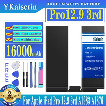 YKaiserin 16000mAh Tablet Baterije Za iPad Pro za 12,9 3. p ro12.9 3 Gen A1983 A1876 A1895 AA2043 Bateria Baterija + Orodje