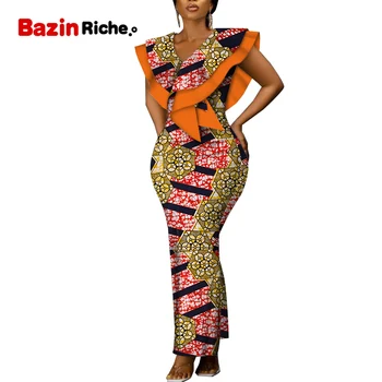 Nova Afriška Ženska Dashiki Moda Obleko Poročno zabavo Tiskanja Oblačila WY8970