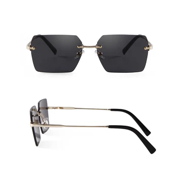 SORVINO Zelena Pravokotni sončna Očala Rimless Moških Kovinski Trendy Nezakonitih sončna Očala za Ženske Gradient Objektiv brez okvirjev 2021 Uv400