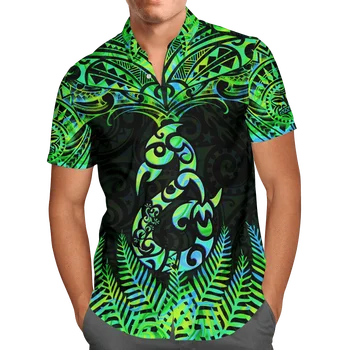 Maori Vejice Manaia Pounamu Aotearoa Srajce 3D Plaži na Havajih Shirt Majico s Kratkimi rokavi Moški Majica 2023 Prevelik 5XL Srajca Homme