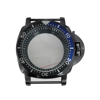 42mm Črno Gledati Primerih NH35 Primeru, primerni za NH35 NH36 7S26 4R Gibanje Pregleden Caseback 20ATM nepremočljiva Potapljanje Watch Primeru