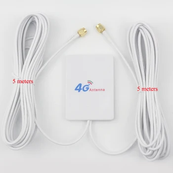 4G LTE antene Mobilne antene Booster Ojačevalnik Signala mImo Panel Antena 2*GURS-moški s 5M Kabla 5pcs/veliko