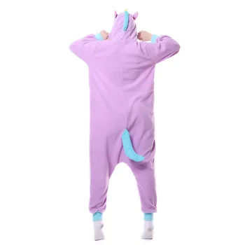 Kigurumi Odraslih Vijolično mačka Samorog Onesie Cosplay Kostum Pižamo Sleepwear Za Ženske, Moške Živali, Cosplay Prikrivanje hoodie