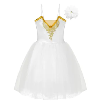 Ženske Odraslih brez Rokavov Til Tutu Krilo Cvetlični Sequins Balerina Uspešnosti Bele Plesni Kostum za Balet Obleko z Pokrivala
