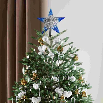 Drevo Pokrivalo Božič Starparty Dekoracijo Treetoptoppers Modra Decorchraitmas Dobave Uslug Srčkan Patriotske Na Prostem