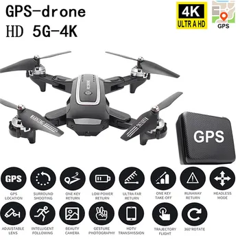 2.4 G 1080P/5G 4K širokokotni HD Kamera Brnenje WIFI FPV Zrakoplova Zložljive Quadcopter določanja Položaja GPS Smart Sledite RC Brnenje