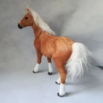 Polietilen&krzno, svetlo rjava konja, veliko 26x22cm model obrt home okras, darilo za rojstni dan b2020