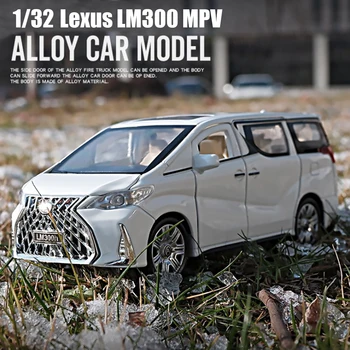 1:32 Obsega Lexus LM300 MPV Model Avtomobila Zlitine Die Litega Zvok Svetloba S Potegnite Nazaj Igrače Vozila Brezplačna Dostava Zbirka