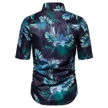 Moški Oblačila, Casual Tiskano Majico S Kratkimi Rokavi Moški Ulica 2020 Priložnostne Srajco Bluzo Plaži Na Havajih Moške Srajce