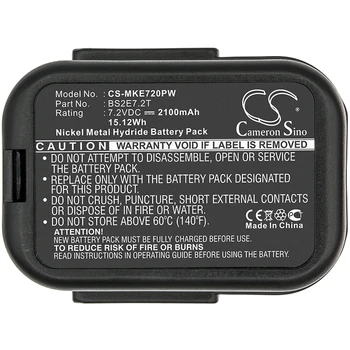 CS 2100mAh/15.12 Wh baterija za Milwaukee PES 7.2 T BS2E7.2T