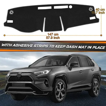 Nadzorna plošča Pokrov Mat za Toyota RAV4 2019-2021 LHD, nadzorna plošča Mat priročen ročaj Zaščitnik Sunshield Ne Blesk Dash Pokrov (19-21)