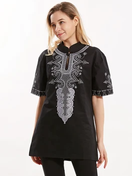 Unisex Dashiki muslimanskih majica Vezene Prilagojene islamska oblačila jelaba homme 2019 muslimani nositi