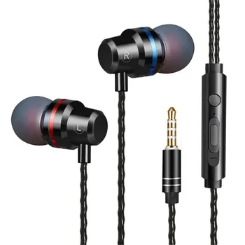 Žično Čepkov Slušalke Z Mikrofon Stereo Gaming Slušalke 3.5 mm, Uho Slušalke Slušalke Za Samsung Telefon Xiaomi Računalnik