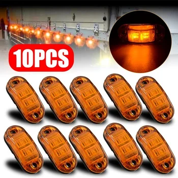 10pcs 10-30V Univerzalni LED Ovalne Strani Marker Svetlobe Tovornjak Potrditev Lahka Nepremočljiva Rep Lučka Lučka