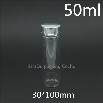 480pcs 30*100 mm 50 ml Vijak Vratu Steklenice Z Aluminijem Kritje Za Kis Ali alkohol,carft/skladiščenje Sladkarije Steklenico