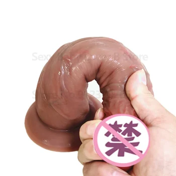 9.4 v Simulacijo Realističen Dildo Drsna Foreskin G spot Klitoris Spodbujanje Penis Mehko Dildo Velik Kurac Sex Igrače Za Ženske Gay 18